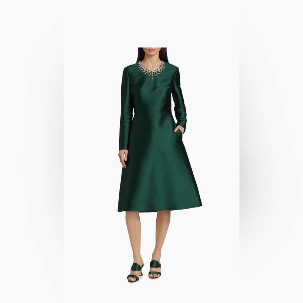 $2295 
Reem Acra

Jeweled Piqué Fit & Flare Dress size 8